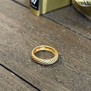 925 Sterling Italy Swirl Ring Stamped